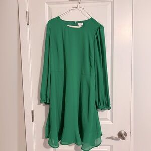 Green Long Sleeve Dress
